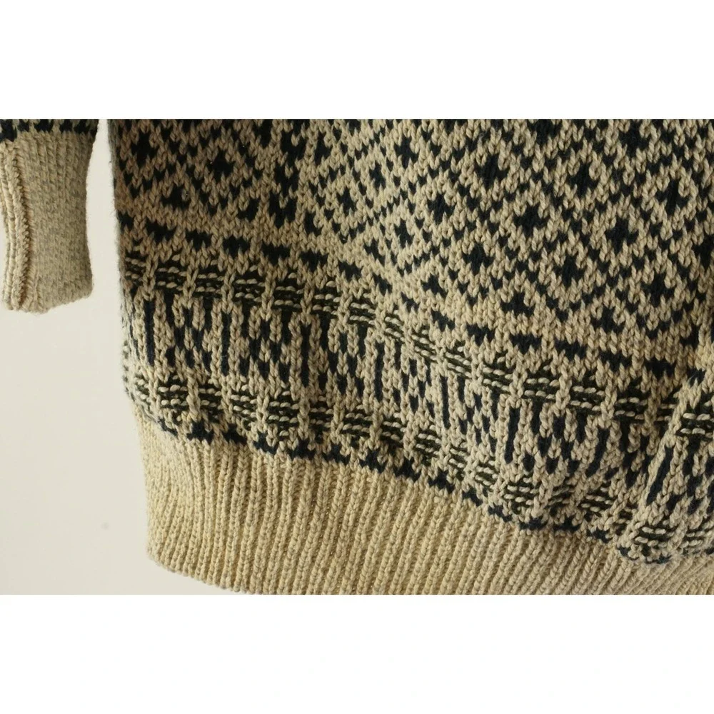 Vintage Hampton Bay Trading CO USA Chunky Knit Winter‎ Crew Sweater Mens Large